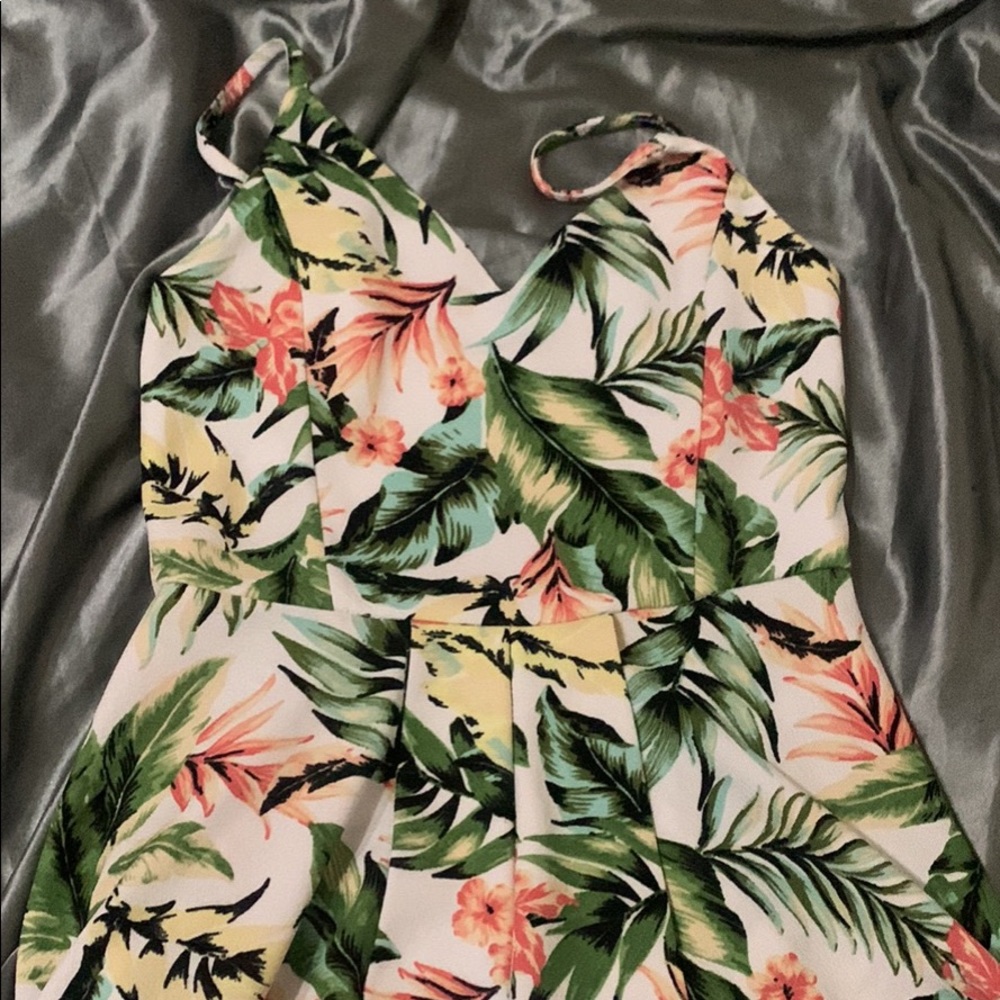 Floral Derek heart romper